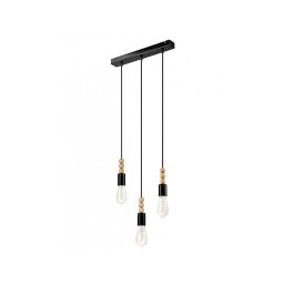 Candelabru pe cablu SIMON 3xE27/60W/230V negru