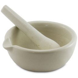 Mojar cu pistil portelan nesmaltuit - 130 mm 275 ml