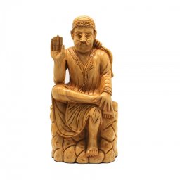 Sai Baba Binecuvantand - Statueta din Lemn - 20 x 10 x 6 cm