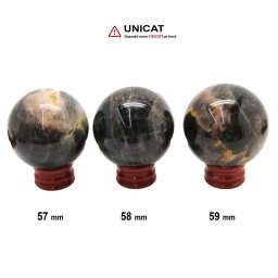 Sfera Piatra lunii Gri Mineral Natural 57-59 mm - 1 Buc