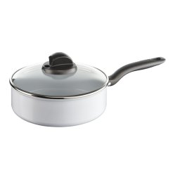 Cratita cu capac TEFAL Ceramic Control Induction C9083252, 24cm, ceramic, alb