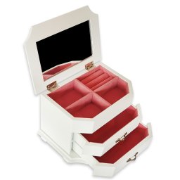 Cutie de Bijuterii White Wood Luxury