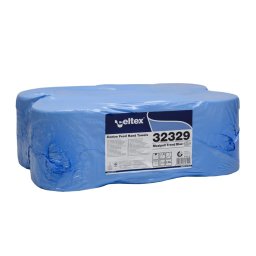 Rezerva prosoape cu derulare centrala, Celtex 32329, Maxipull Trend Blue, 2 straturi, albastru, 6 role/bax