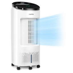 Klarstein IceWind Plus, răcitor de aer 4 în 1, ventilator, umidificator, filtru de aer, 330 m³ / h, 65 W, 7 litri, 4 viteze, oscilație, ionizator, temporizator, telecomandă, mobil (ACO4-)