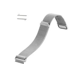 Curea 22mm magnet Huawei Watch W2 Classic,Samsung Gear S3,Galaxy Watch 46mm,Moto 2nd 46mm Milanese argintie