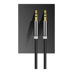 Cablu audio smart cu mufa jack 3.5 mm pentru Aux Black