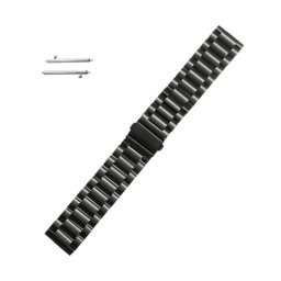 Curea metalica neagra pentru Motorola Moto 360 2nd Gen 46mm / Samsung Gear S3 / Galaxy Watch 46mm / Huawei Watch W2 Classic