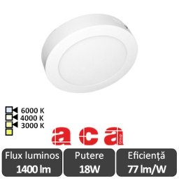 Aca Lighting Panou Led Rotund Arca 18W
