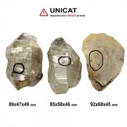 Cuart Enhydro Cristal Natural Brut - 85-92 x 47-68 x 45-49 mm - ( XXL ) - 1 Buc