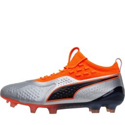 Puma One 1 Leather FG/AG Puma Silver/Shocking Orange/Puma Black