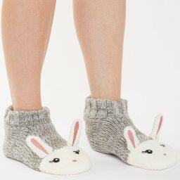 Brave Soul Clare Bunny Slipper Grey