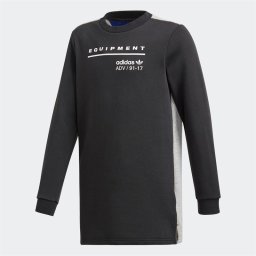 adidas Originals Junior EQT Long SweatBlack/Medium Grey Heather