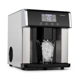 Klarstein Eiszeit mașină de făcut cuburi de gheață din oțel inoxidabil, 3 dimensiuni de cuburi de gheață, argintie. (ICE5EiszeitIceMakers)
