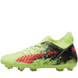 Puma Junior Future 18.3 FG AG Fizzy Yellow/Red Blast/Puma Black