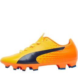 Puma Junior evoSPEED 17 SL S FG Yellow/Peacoat/Orange Clown Fish