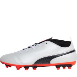 Puma Junior One 17.4 AG Puma White/Puma Black/Fiery Coral