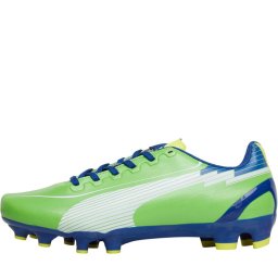 Puma Junior evoSPEED 4 FG Jasmine Green/Monaco Blue/Fluorescent Yellow