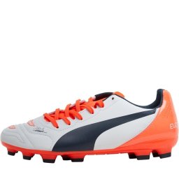 Puma Junior evoPOWER 4.2 AG White/Total Eclipse/Lava Blast