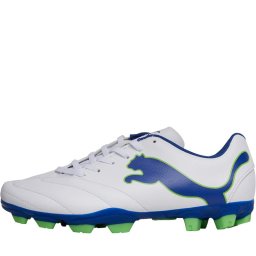 Puma Junior Velize FG White/Electric Blue/Fluorescent Green