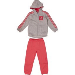 adidas Baby 3 StJogger Set Light Grey Heather/Chalk Pink/Real Pink