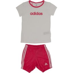 adidas Baby Summer Easy T-And Set White/Chalk Pink