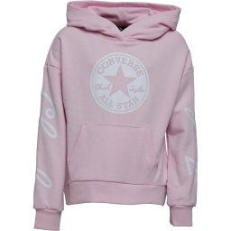 Converse Junior Chuck Taylor Script French Terry Hoodie Pink Foam