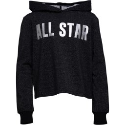 Converse Junior All Star Cropped Hoodie Black