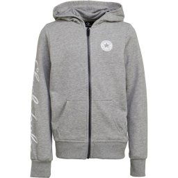 Converse Junior Chuck Taylor Script French Terry Full Hoodie Dark Grey Heather