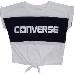 Converse Colourblocked Tie Front White