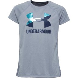 Under Armour Junior HeatGear Big Solid Grey