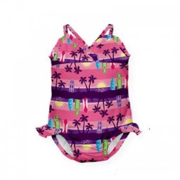 Costum de baie fetita cu scutec inot integrat IPlay Sunset SPF50+