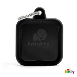 Medalion My Family - Hushtag, pătrat negru 1 buc. (HTA03BLACK)