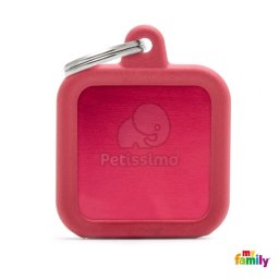 Medalion My Family - Hushtag, pătrat roșu 1 buc. (HTA03RED)