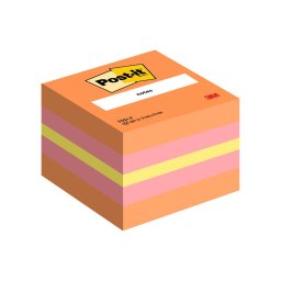 Notes adeziv 51 x 51 mm, 400 file, mini cub Post-it 3M, roz/galben