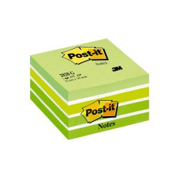 Cub notite adezive Post-it Aquarelle, 76 x 76 mm, 450 file, verde pastel