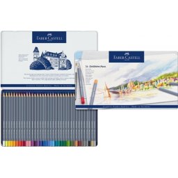 Creioane colorate Aquarelle 36 culori Goldfaber cut. metal Faber-Castell