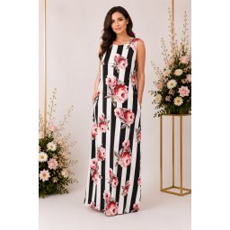 Rochie de vara,model lung, culoare multicolor (Marime: 38, Culoare: MULTICOLOR)