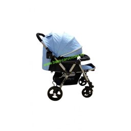 Cărucior nou născut 2 in 1 +plasă pentru insecte Baby Care 511 Albastru