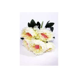 Flori Artificiale Buchet 5 Bujori Crem-Roz