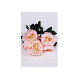 Flori Artificiale Buchet 5 Bujori Roz-Crem