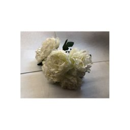 Flori Artificiale Buchet 7 Bujori Alb