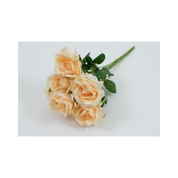 Flori Artificiale Buchet 7 Trandafiri Cu Scarliont Somon