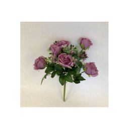 Flori Artificiale Buchet Boboci Trandafiri Cu Bobite Mov