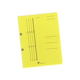 Dosar de incopciat premium cu capse 1/1, 10 buc/set - galben