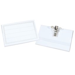 Ecuson orizontal cu ac si clip 90 x 55 mm, 50 buc/set