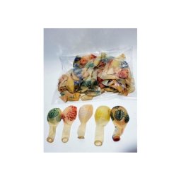 Decoratiuni Nunta Baloane100/Set Alb Cu Imprimeu Test