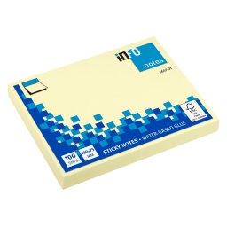Notes adeziv 75 x 100 mm, 100 file, Info Notes, 12 set/pachet