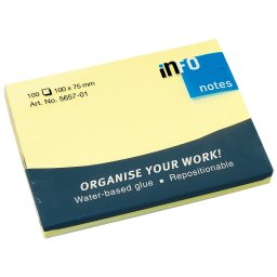 Notes adeziv Yellow 75 x 100 mm, 12 set/pachet