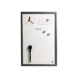 Ceas Memo-Whiteboard magnetic Bi-Silque - gri