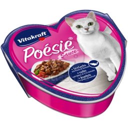 Conserva pentru pisici Vitakraft Poésie Sauce, cod, tomate si paste 85 g